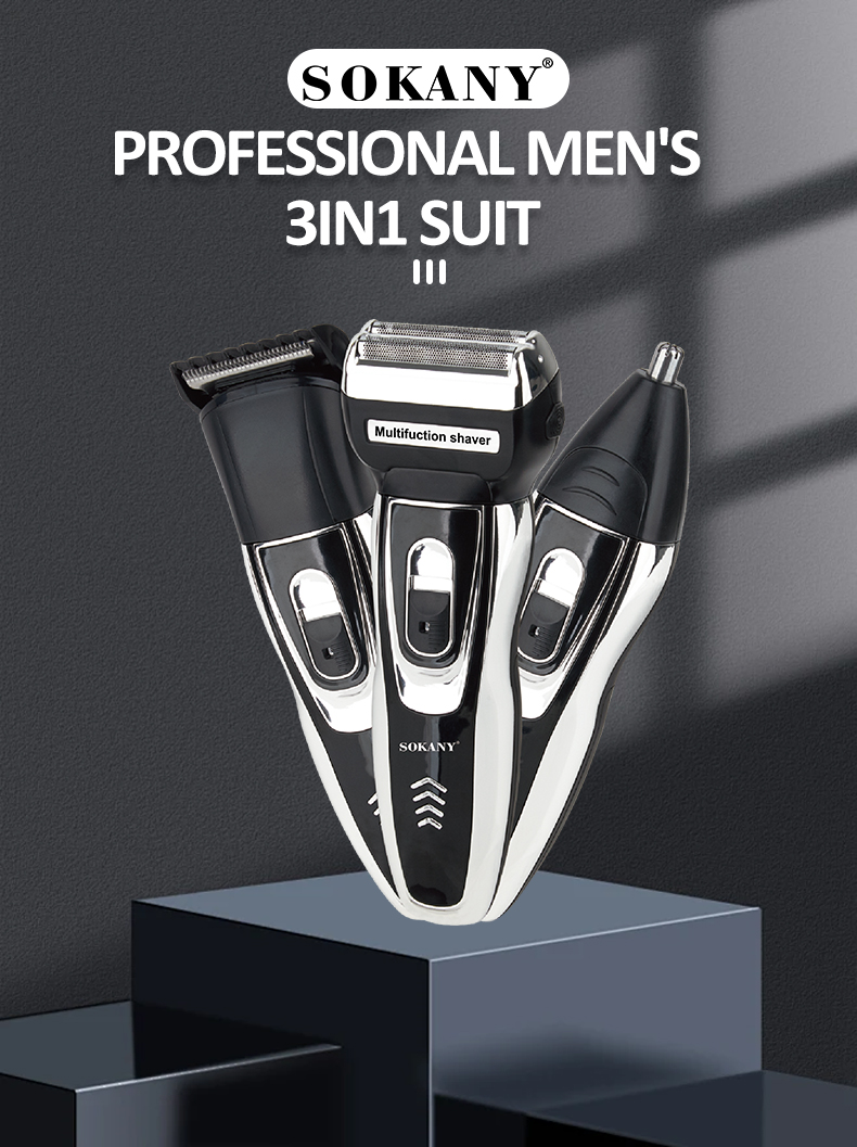 تصدير مقص شعر من طراز SokanyY392 مقص شعر الأنف، مقص كهربائي، مقص شعر متعدد الأغراض من طراز 3IN1 pic 1