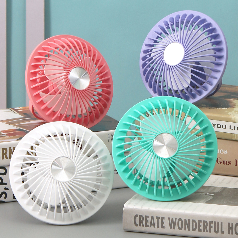 The small fan USB charging fan is convenient and upright, and can be used as a desktop or wall-mounted charging fan pic 1
