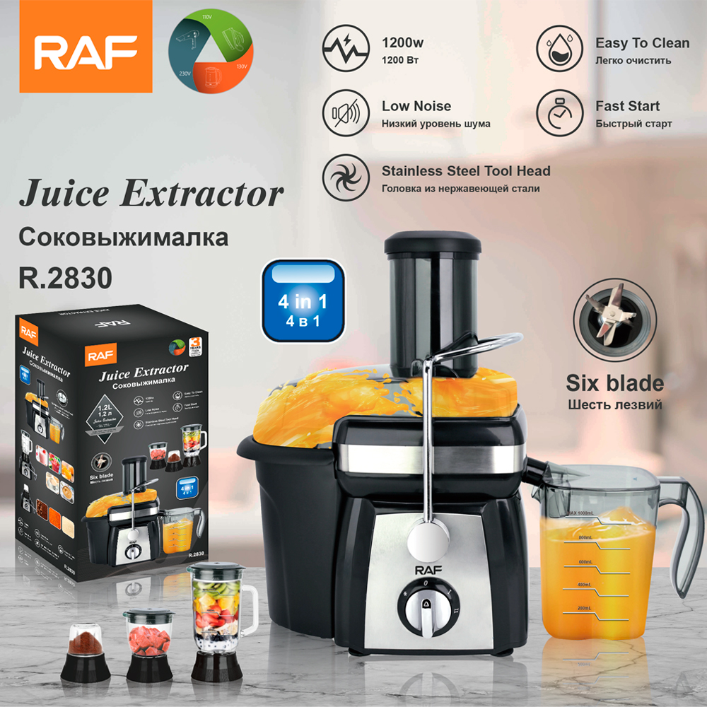 RAF European Standard 4-in-1 multi-functional juicer, household food processor, meat grinder, freshly squeezed electric orange juicer, and original juicer full figure