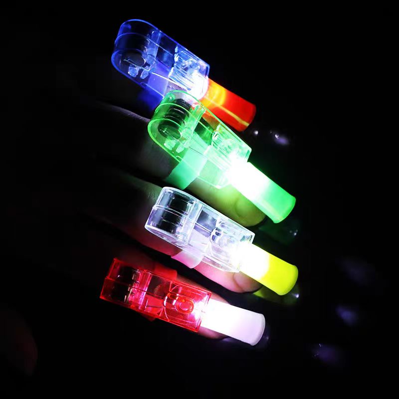 Finger cartoon laser light, colorful luminous ring, cartoon projection light, dazzling LED, hand-shaking flower, seven-color peacock sashimi light, projection light, seven-color finger light pic 3