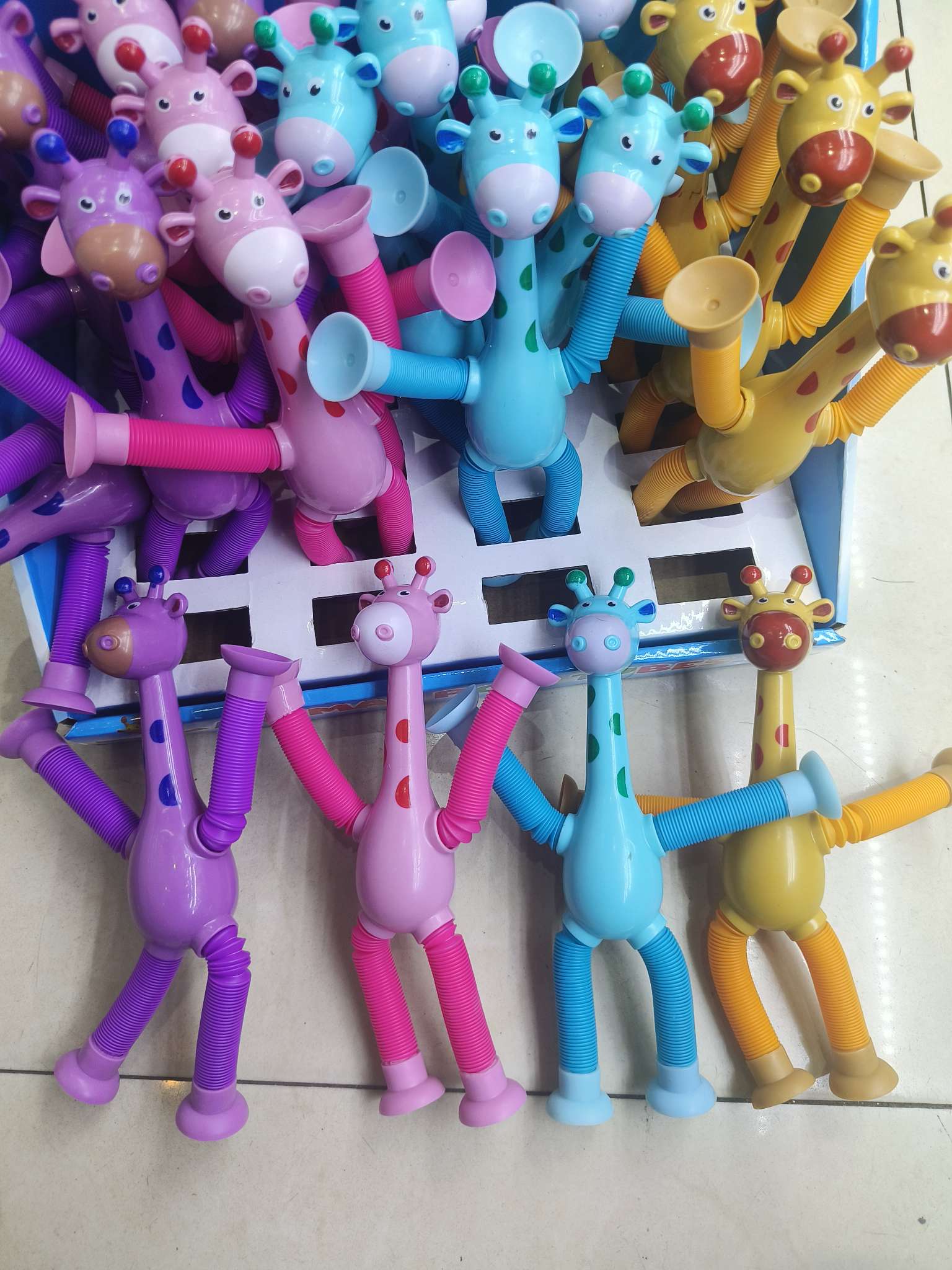 小鹿拉拉管，吸盘拉拉管，百变长颈鹿拉拉管，带灯小鹿玩具亲子拼接卡通详情图2