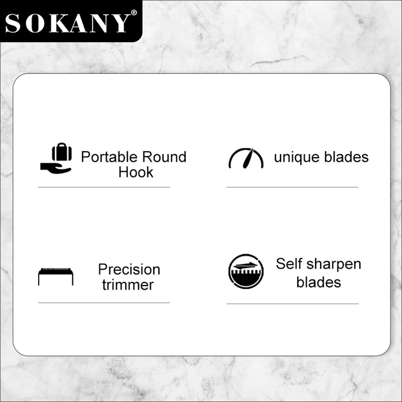 Cross-border SOKANY4643 stainless steel blade hair clipper, metal electric clipper, hair clipper, hair salon Specification image