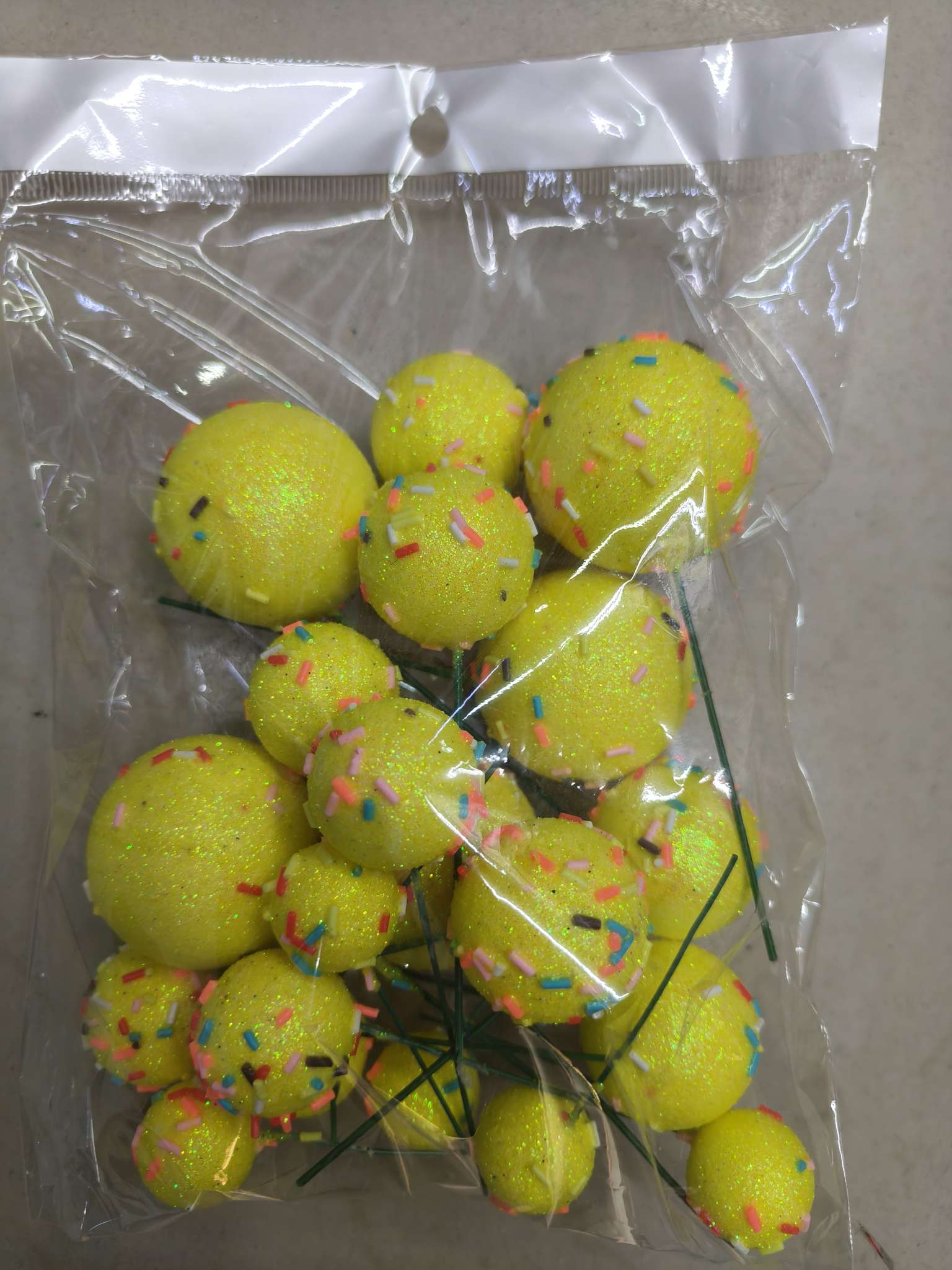 泡沫果圆球果球石膏圣诞果球详情图4