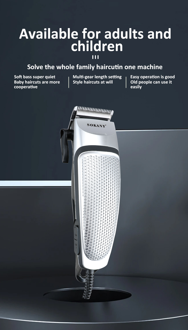 Cross-border SOKANY4643 stainless steel blade hair clipper, metal electric clipper, hair clipper, hair salon pic 4