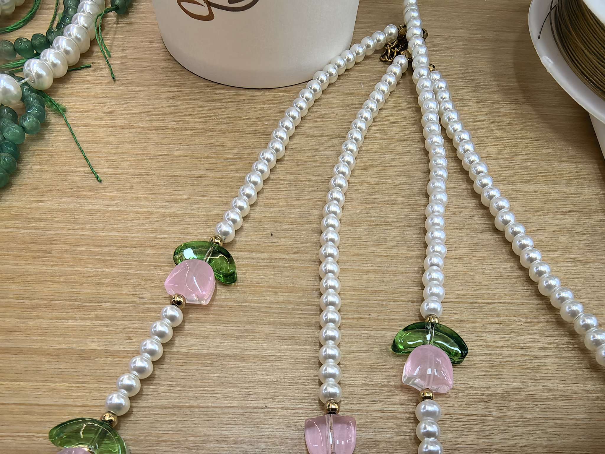 毛衣链项饰 玉石蘑菇项坠项链女款 蘑菇石葱粉五角星饰品精致优雅项链女玉石蘑菇葱粉五角星蘑菇石详情图4