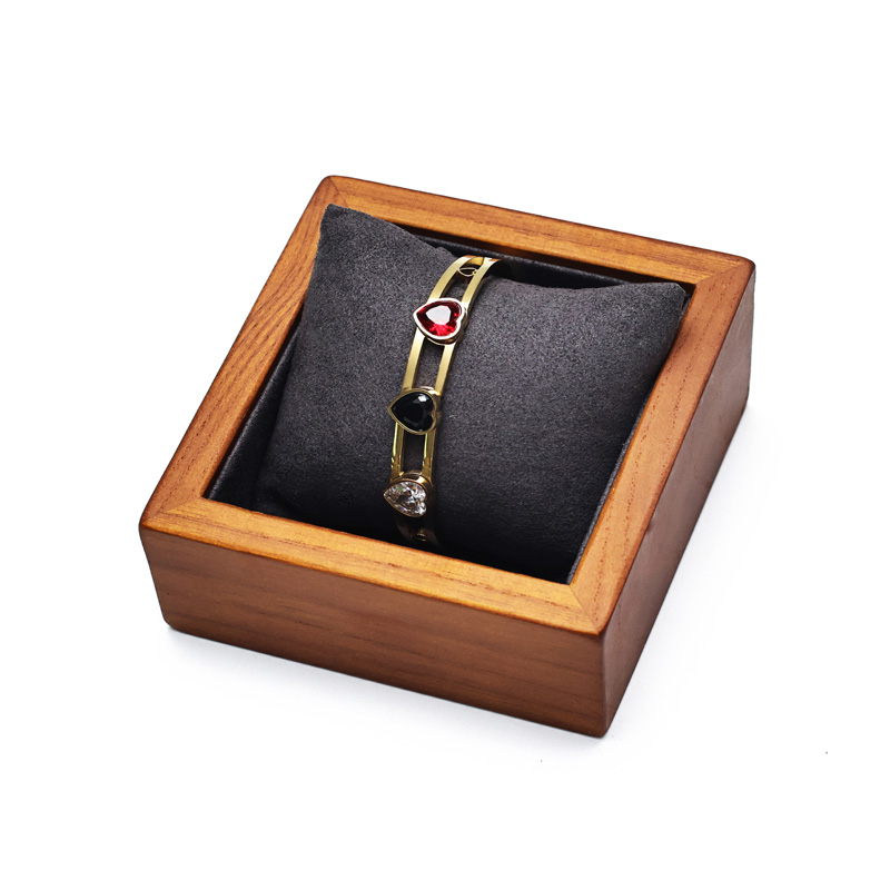 Zhihua Ash jewelry Display Stand, solid wood jewelry stand, square jewelry display stand pic 5