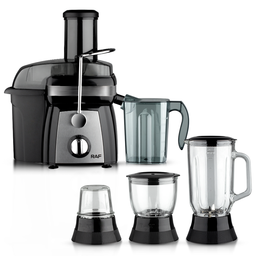 RAF European Standard 4-in-1 multi-functional juicer, household food processor, meat grinder, freshly squeezed electric orange juicer, and original juicer Specification drawing