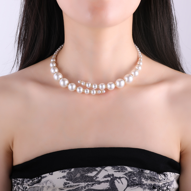 2024新款珍珠套链锁骨链抖音韩版小众设计感项圈时尚choker颈链女2024新款珍珠套链锁骨链抖音韩版小众设计感项圈时