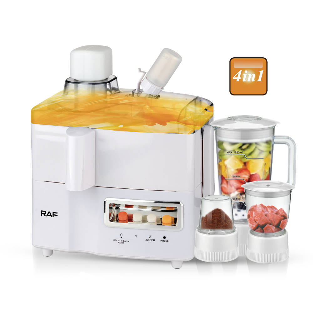 RAF four-in-one food processor, fruit and vegetable juicer, multi-functional health juicer, household fruit blender Specification drawing