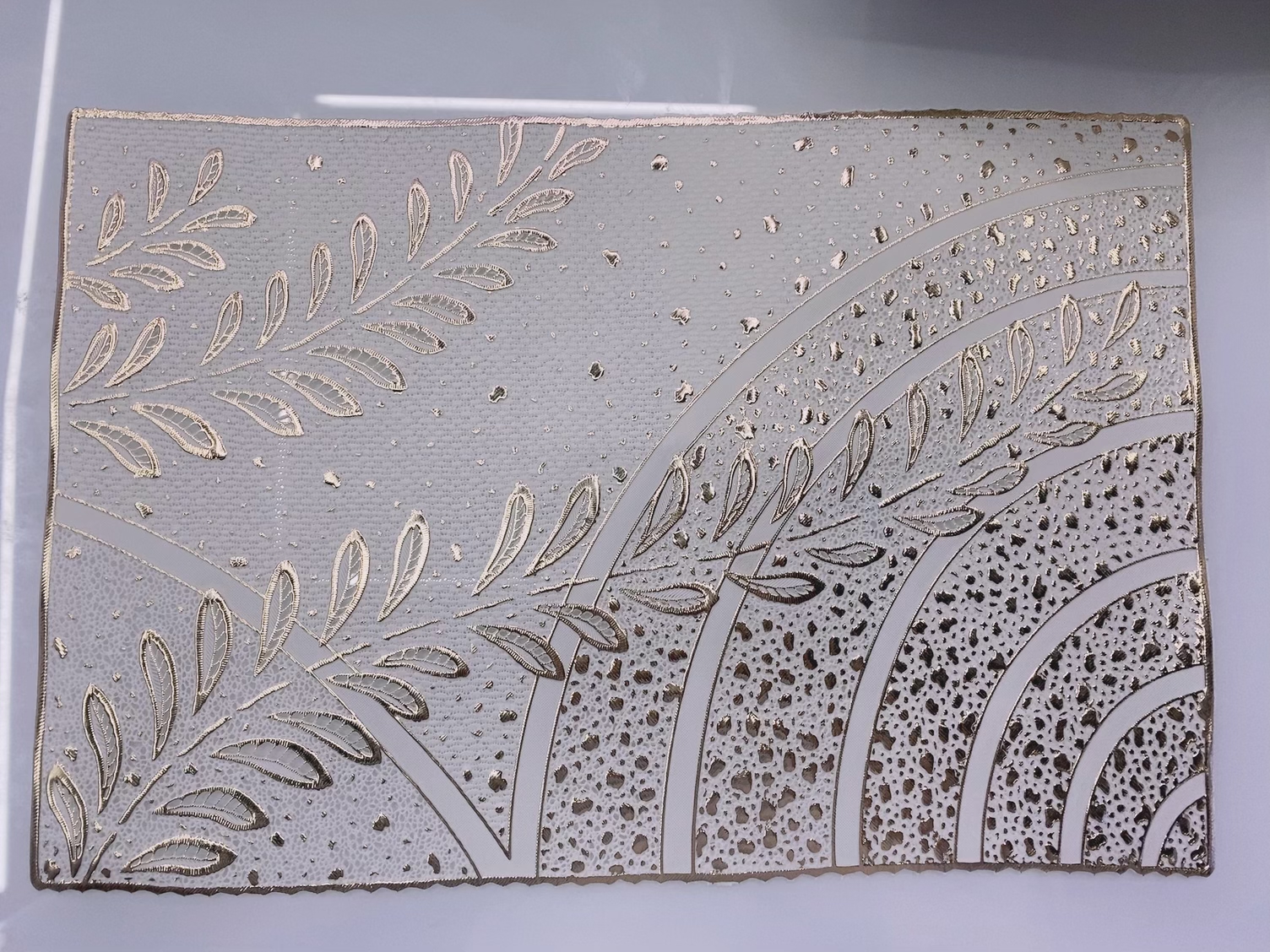 餐垫PVC防/隔热垫/西餐垫白底实物图