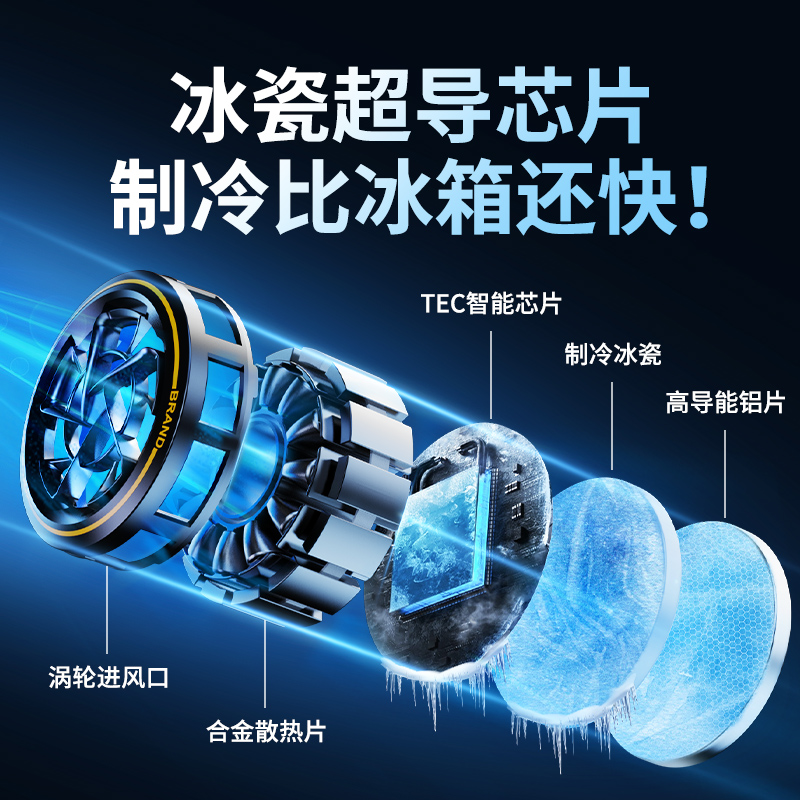 方便便捷制冷静音磁吸手机散热器 产品图