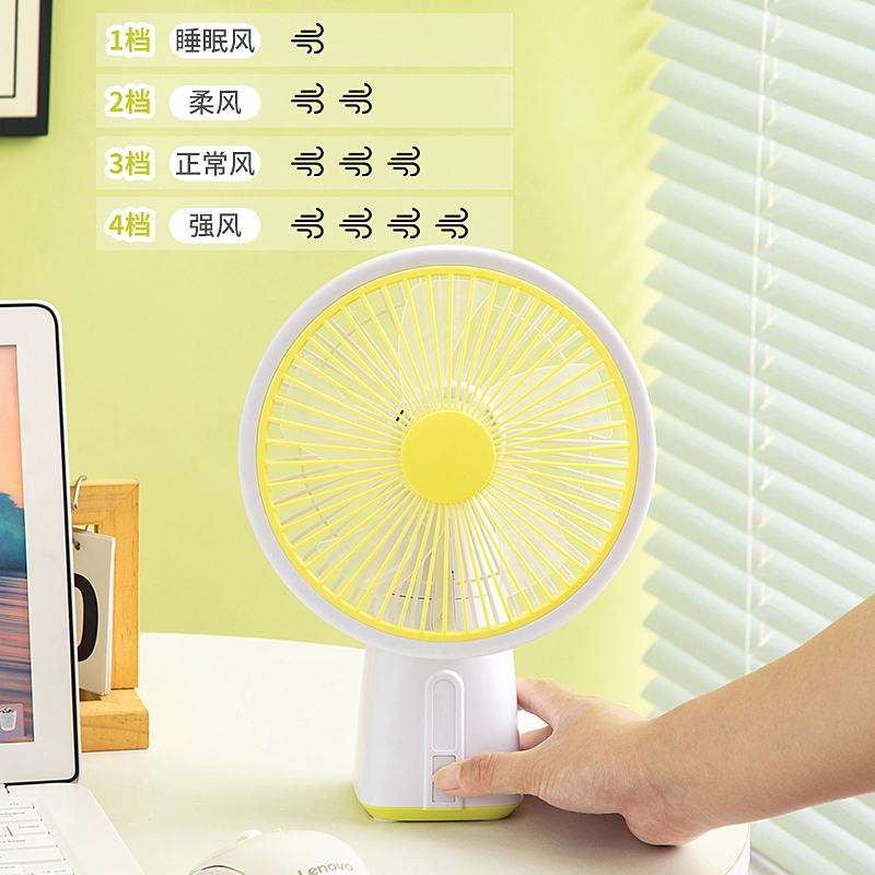Cross-border exclusive mini electric fans, portable dormitory and office fans for export, large wind force desktop fans, whole box wholesale Specification image