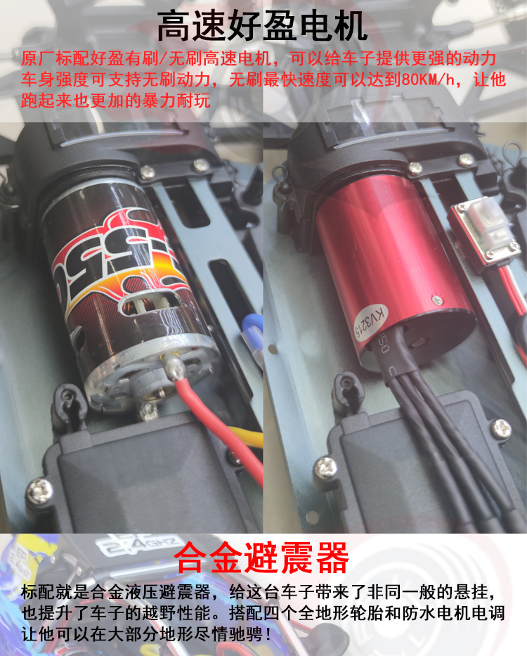 1:10电动高速RC遥控四驱越野车电动玩具遥控车儿童玩具遥控车rc模型遥控车玩具详情5