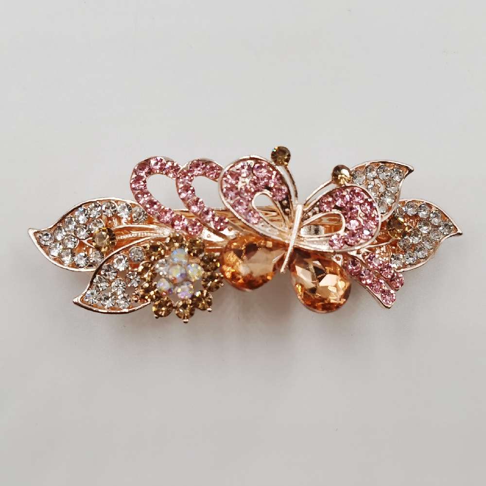 头饰发夹合金弹簧夹扎头发钢夹水晶发卡马尾夹时尚女士饰品精美发饰详情图9