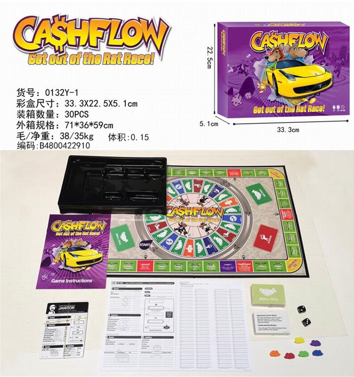 Cross-border sales of English CASHFLOW educational toys