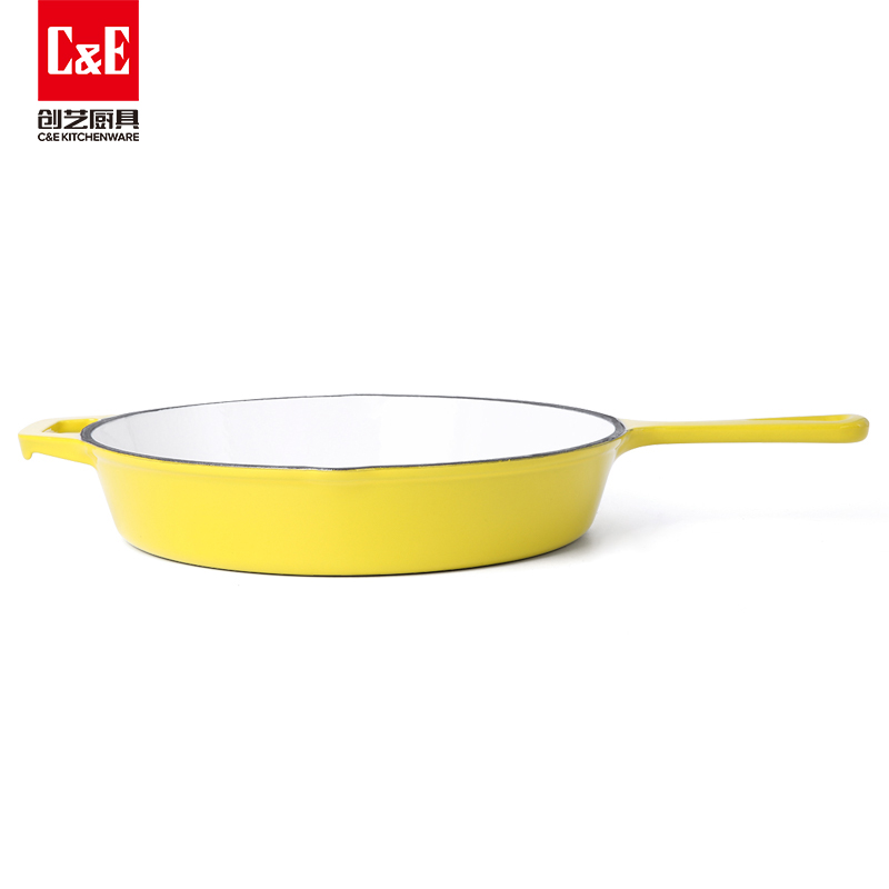 C&E Creative Enamel Cast Iron 7-piece set, suitable for frying steaks, milk POTS, soup POTS of different capacities, multi-functional kitchen POTS, stewing, boiling, braising, gas and open flame stoves pic 4