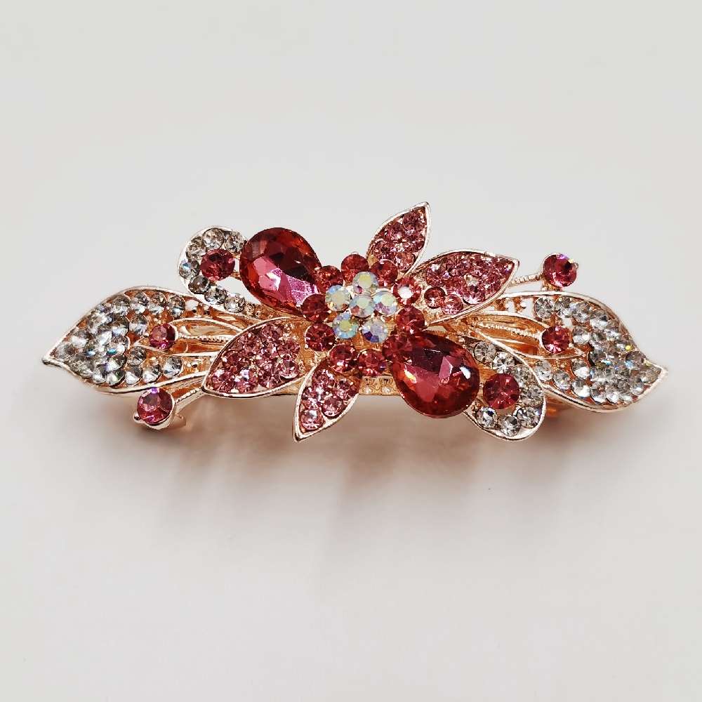 头饰发夹合金弹簧夹扎头发钢夹水晶发卡马尾夹时尚女士饰品精美发饰详情图5