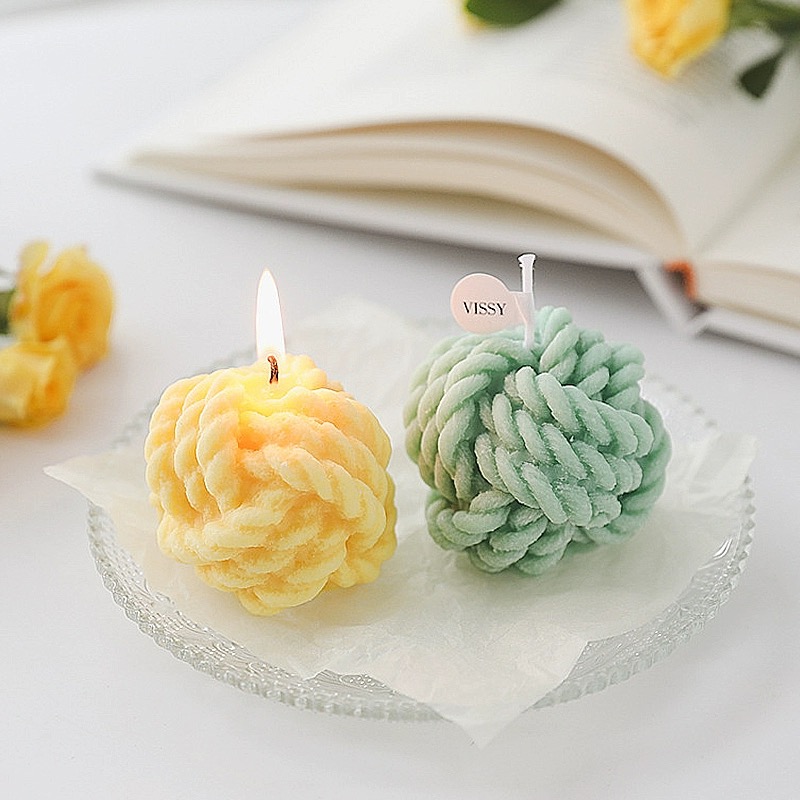 创意手工麻花球毛线球造型香薰蜡烛生日伴手礼拍照道具装饰品摆件香薰蜡烛香薰香薰香氛固态香薰蜡烛香氛家居香薰香薰套装精油香薰详情2