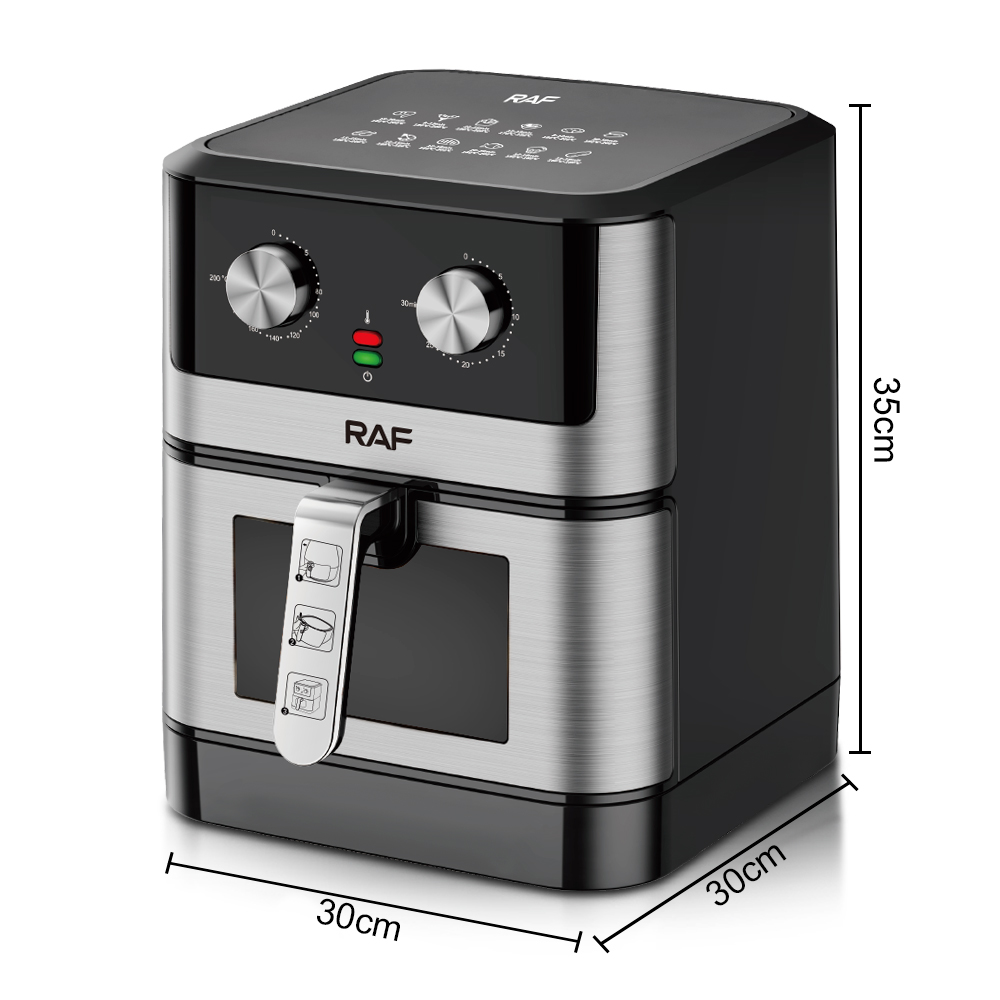 RAF European standard cross-border household air fryer, large-capacity multi-functional electric fryer, visible 8L oil-free French fries machine pic 2