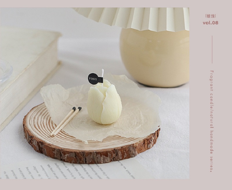 Tulip scented candles, creative gifts, handcrafted birthday presents, diy decorative items, flower candles, solid scented candles, scented aromatherapy, scented candles, home scented candles, scented aromatherapy sets, essential oil scented candles pic 1