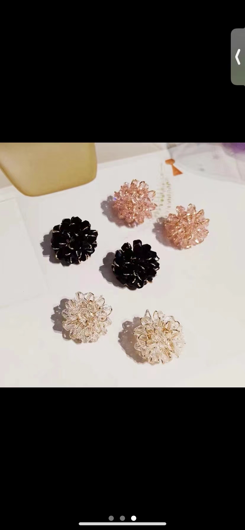 锆石耳环饰品 明星同款耳饰 炫彩耀眼耳环 手工图