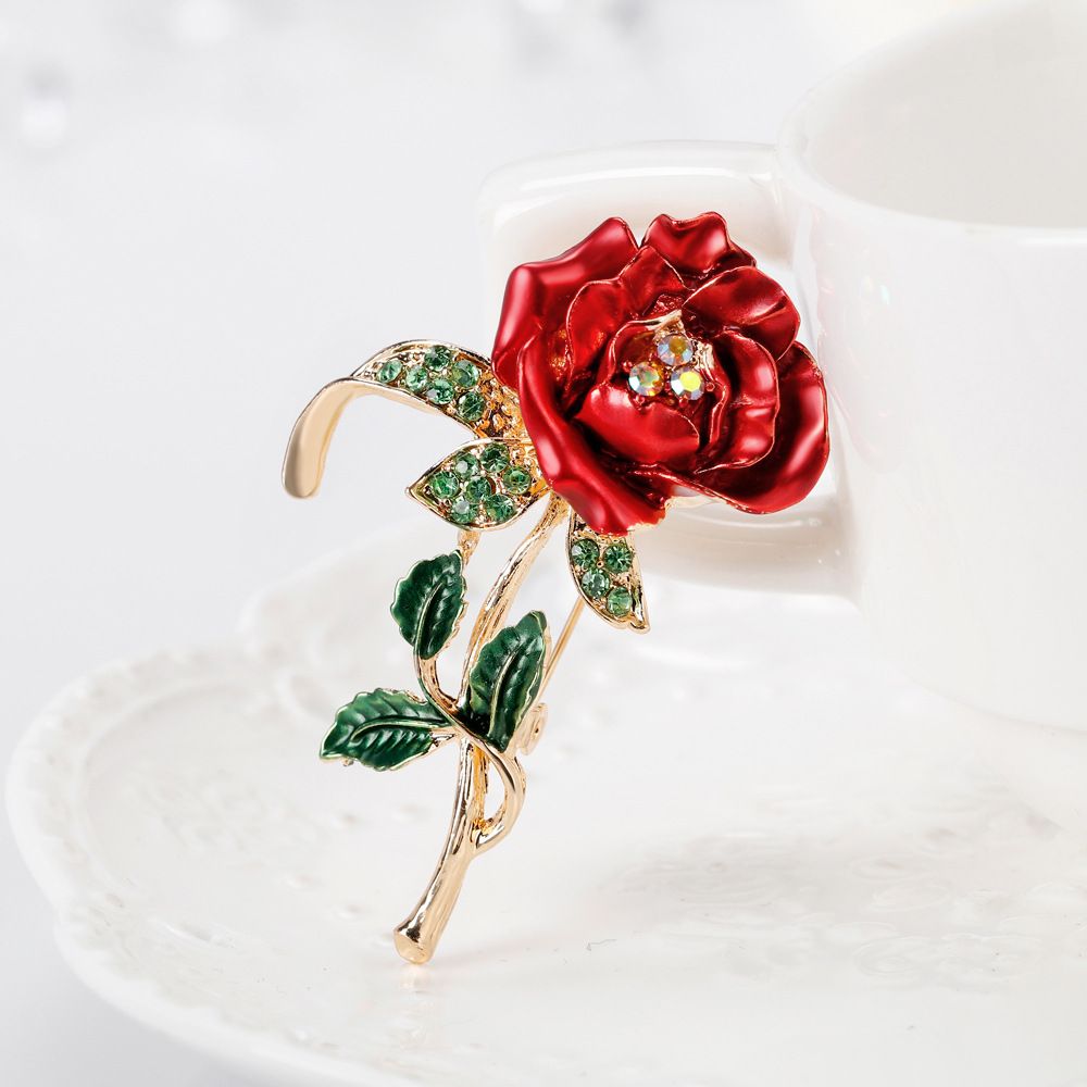 Painted with popular alloy rhinestone corsage. thumbnail