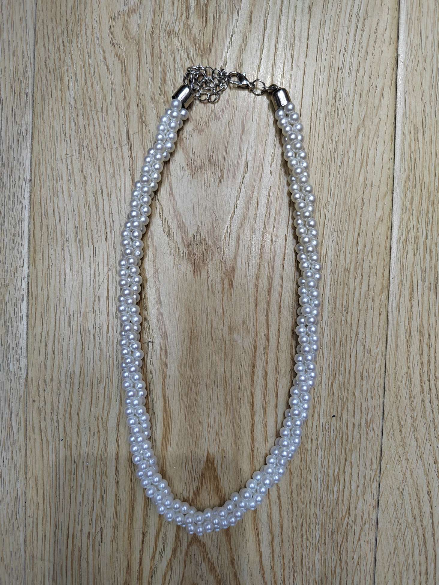 巴洛克珍珠4厘3条项链女轻奢小众设计感多条麻花锁骨链闺蜜颈链配饰女短链图