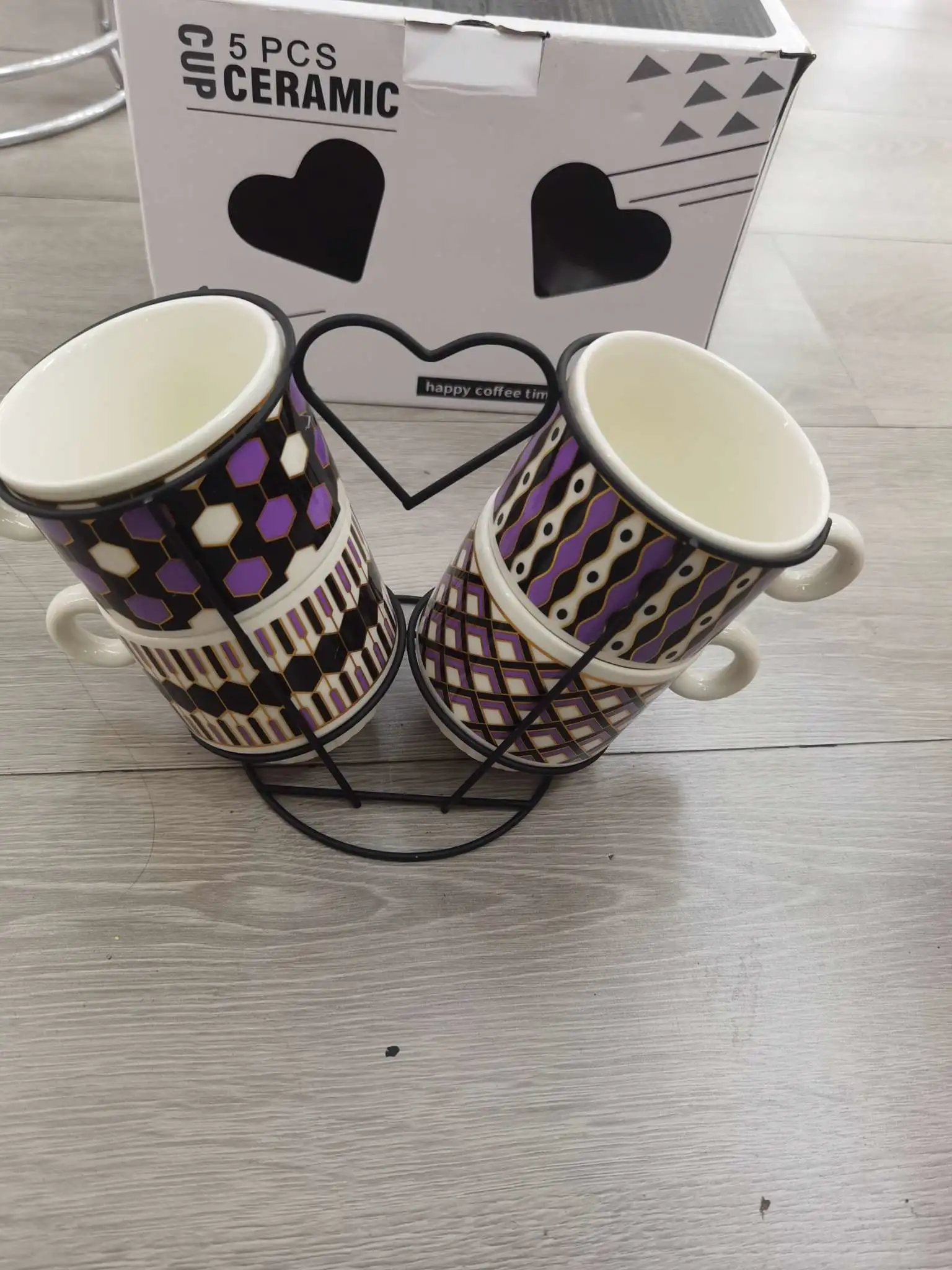 "Ceramic coffee cup, exquisite cup, coffee cup set, an essential item for elegant afternoon tea" Ceramic coffee cup, ceramic coffee cup, ironwork stacked cup, ceramic coffee cup, ceramic coffee cup detail image 5