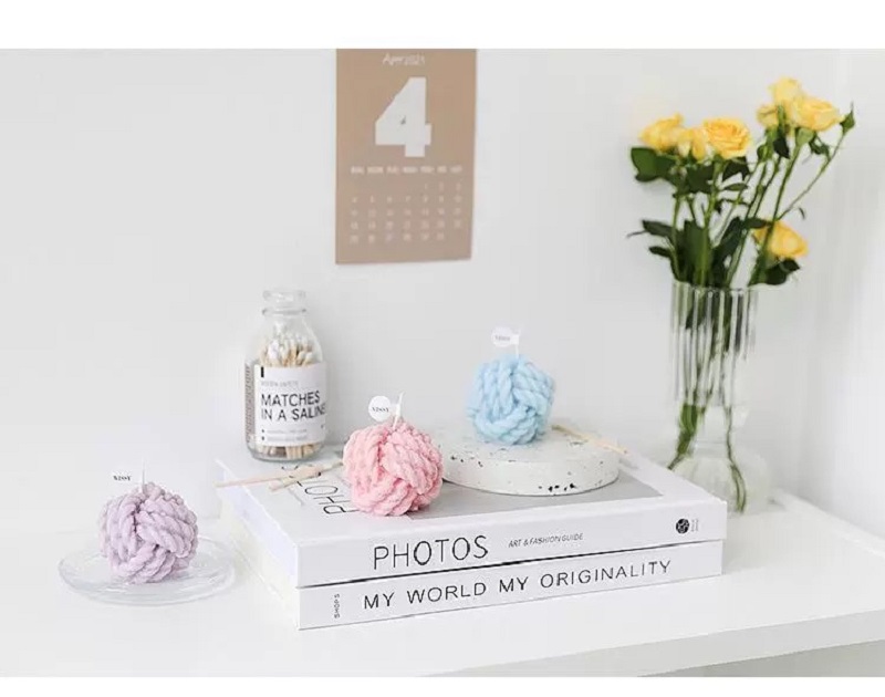 创意手工麻花球毛线球造型香薰蜡烛生日伴手礼拍照道具装饰品摆件香薰蜡烛香薰香薰香氛固态香薰蜡烛香氛家居香薰香薰套装精油香薰详情9