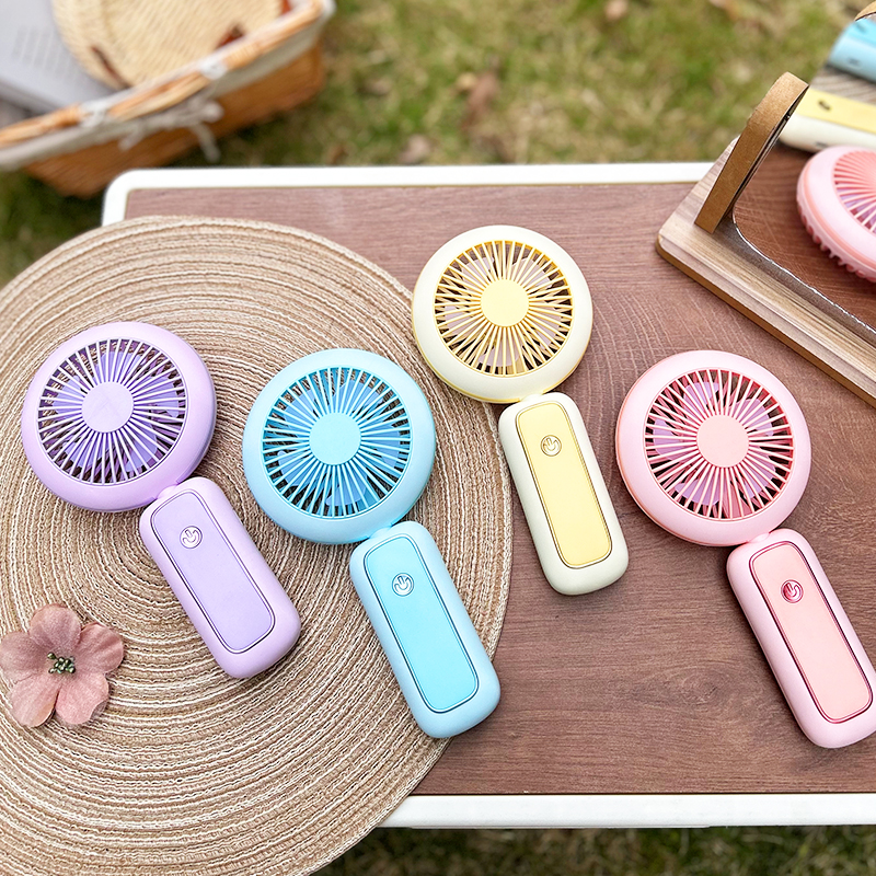 A vertical, convenient, simple and foldable three-speed small fan with a light Specification image