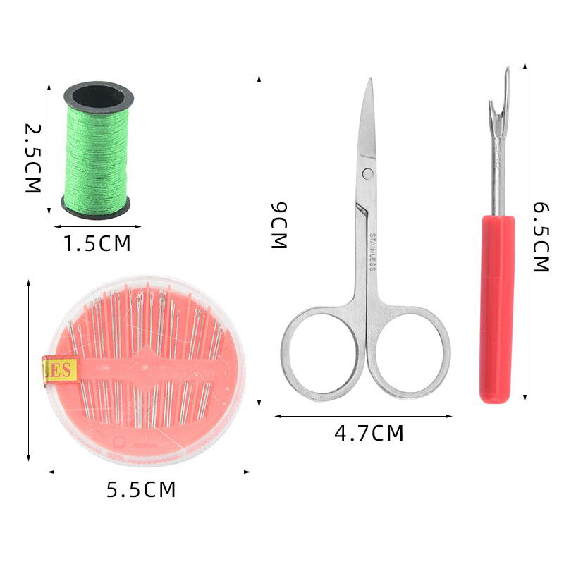 针线盒批发家用套装迷你布艺便携旅行婚庆缝补缝衣针穿针器针线包针线包便携式家用缝纫包多功能旅行针线包14线缝纫修补工具详情3