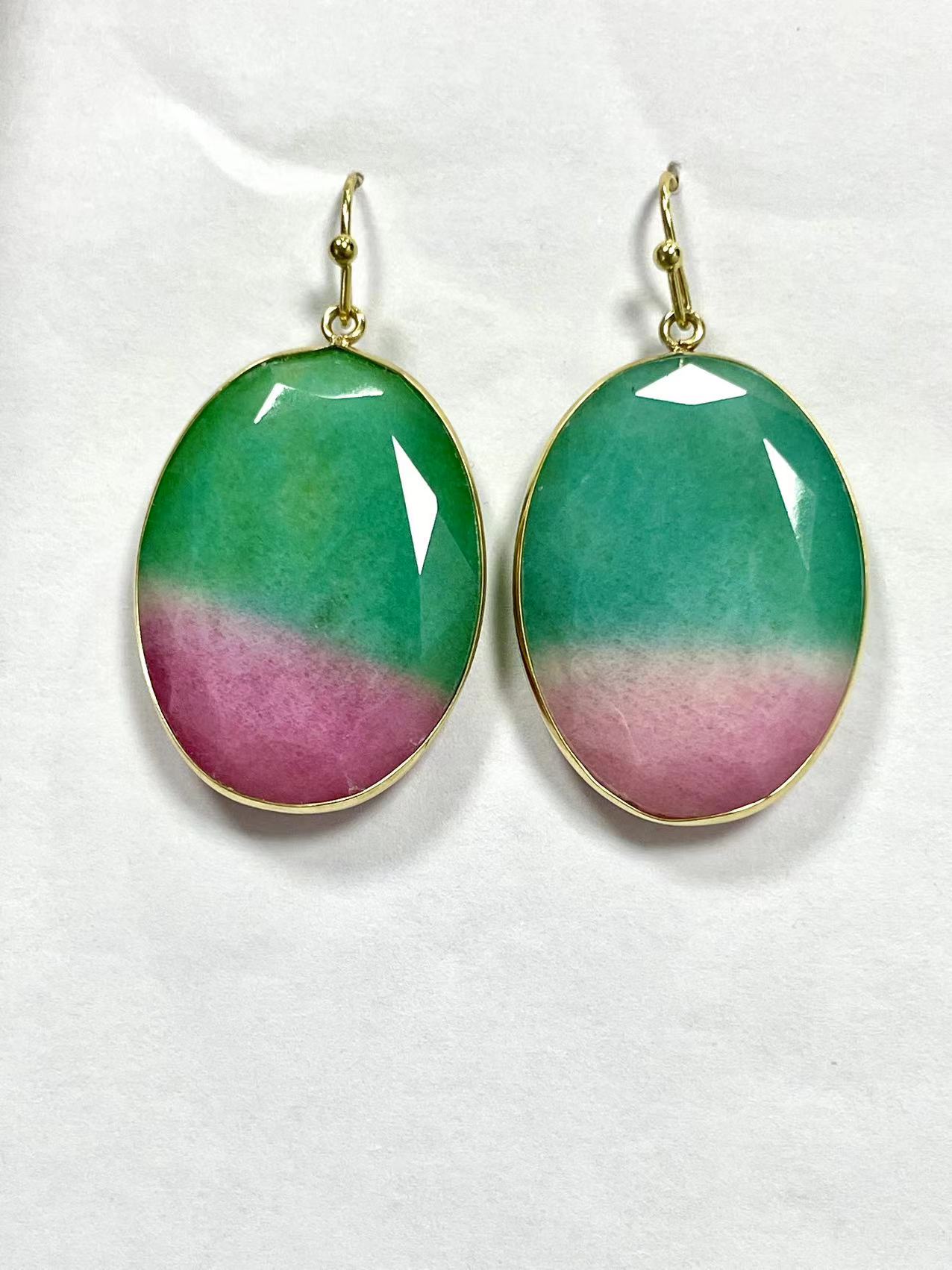 天然石耳环饰品 明星同款耳饰 精致耳环 时尚耳饰品 耳饰