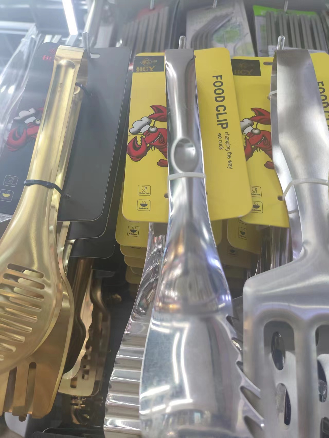 不锈钢食物夹面包夹卤菜卤味菜夹家用厨房烧烤专用公用夹子食品夹细节图