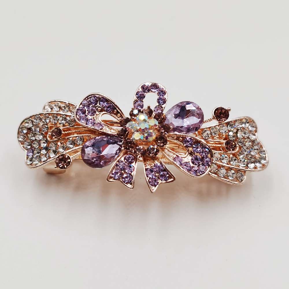 头饰发夹合金弹簧夹扎头发钢夹水晶发卡马尾夹时尚女士饰品精美发饰详情图6