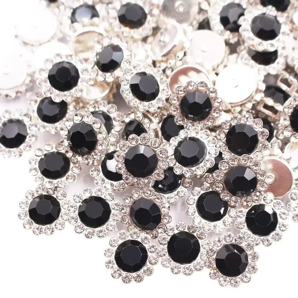 Imitation Taiwan drill E10 round turtle surface Double hole 2000 set, white factory direct sales Taiwan acrylic round turtle surface mold type double hole hand-sewn drill diy accessory Specification image