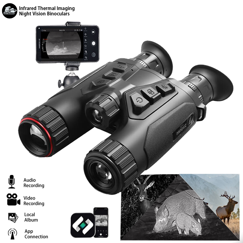 Newest Multispectral Thermal Imaging Binoculars Built GPS 1000m LRF Laser Distance Measuring 850nm Infrared Night Vision Hunting full figure