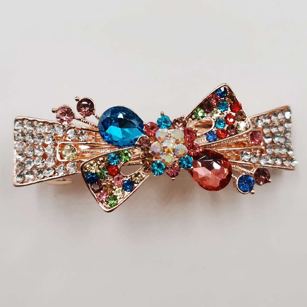 头饰发夹合金弹簧夹扎头发钢夹水晶发卡马尾夹时尚女士饰品精美发饰详情图7