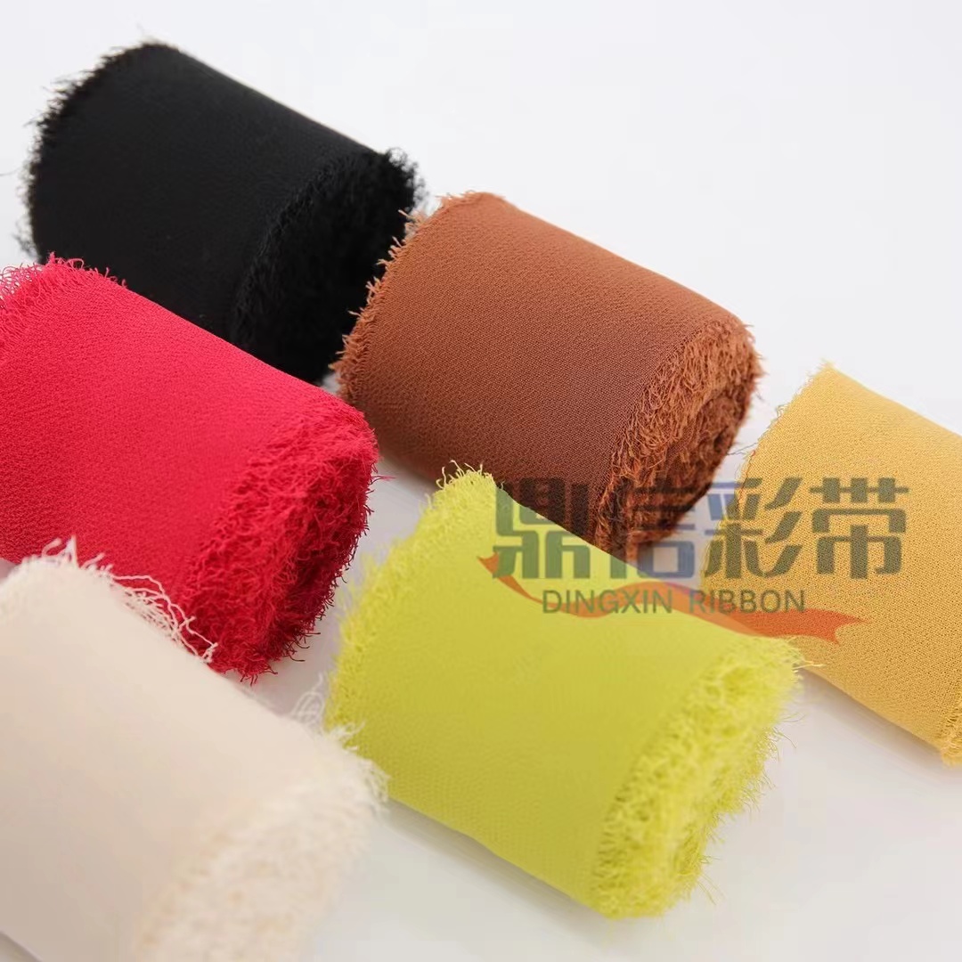 Dingxin Korean webbing Handmade DIY hand-torn fringed box clothing, hair clips, bows simple and high-end hair accessory materials new INS style Application Scenario