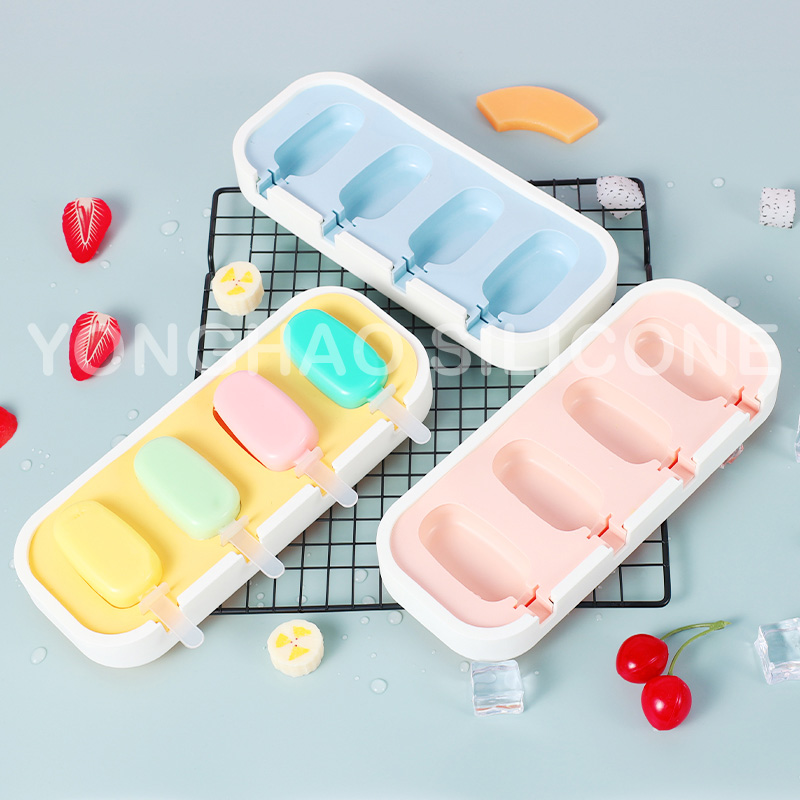 Silicone Freeze Ice Cream Mold Popsicle Ice Cube Mould Tools图