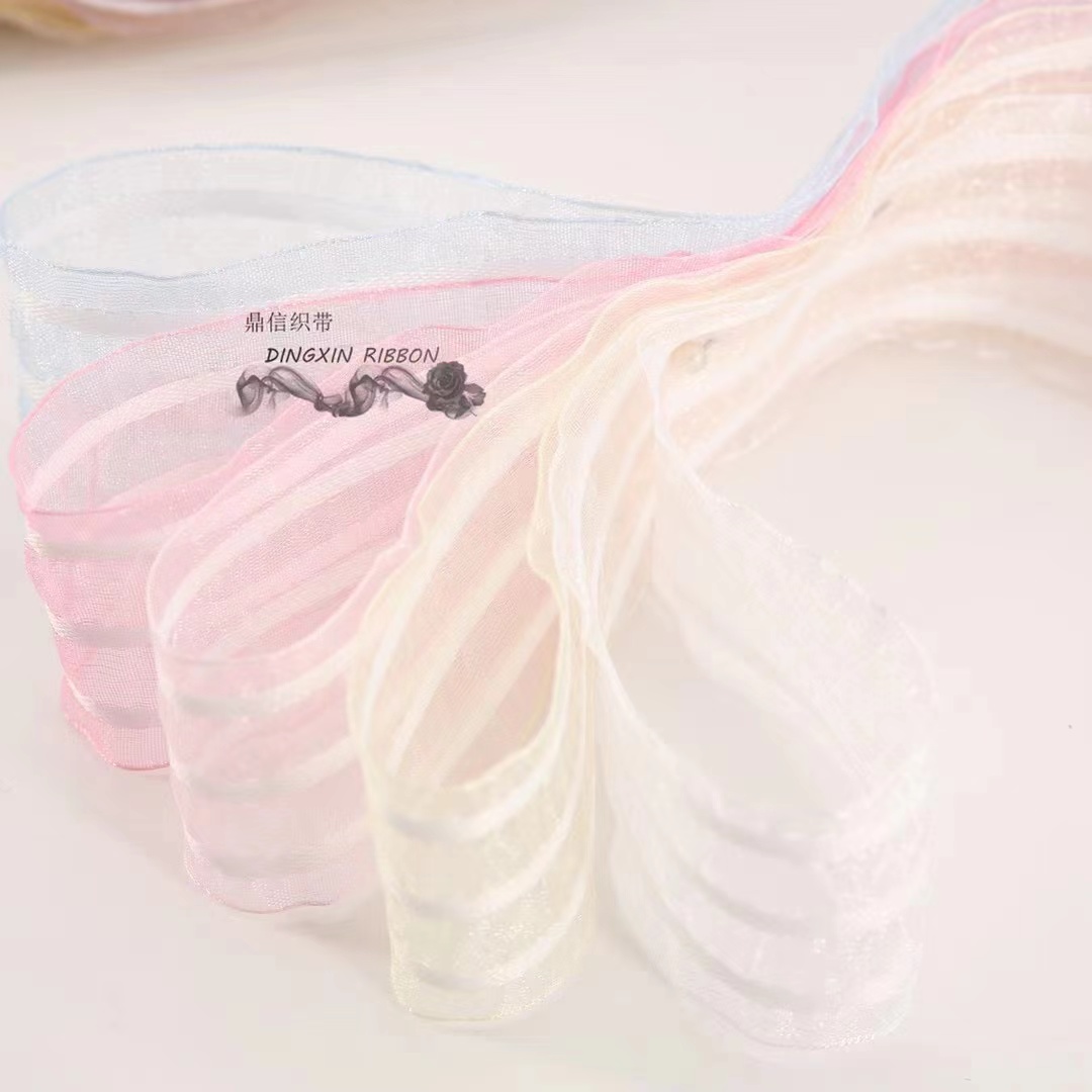 Dingxin Korean webbing Handmade DIY striped ribbon box clothing Hairpin Bow simple and high-end hair accessory material New INS style Application Scenario