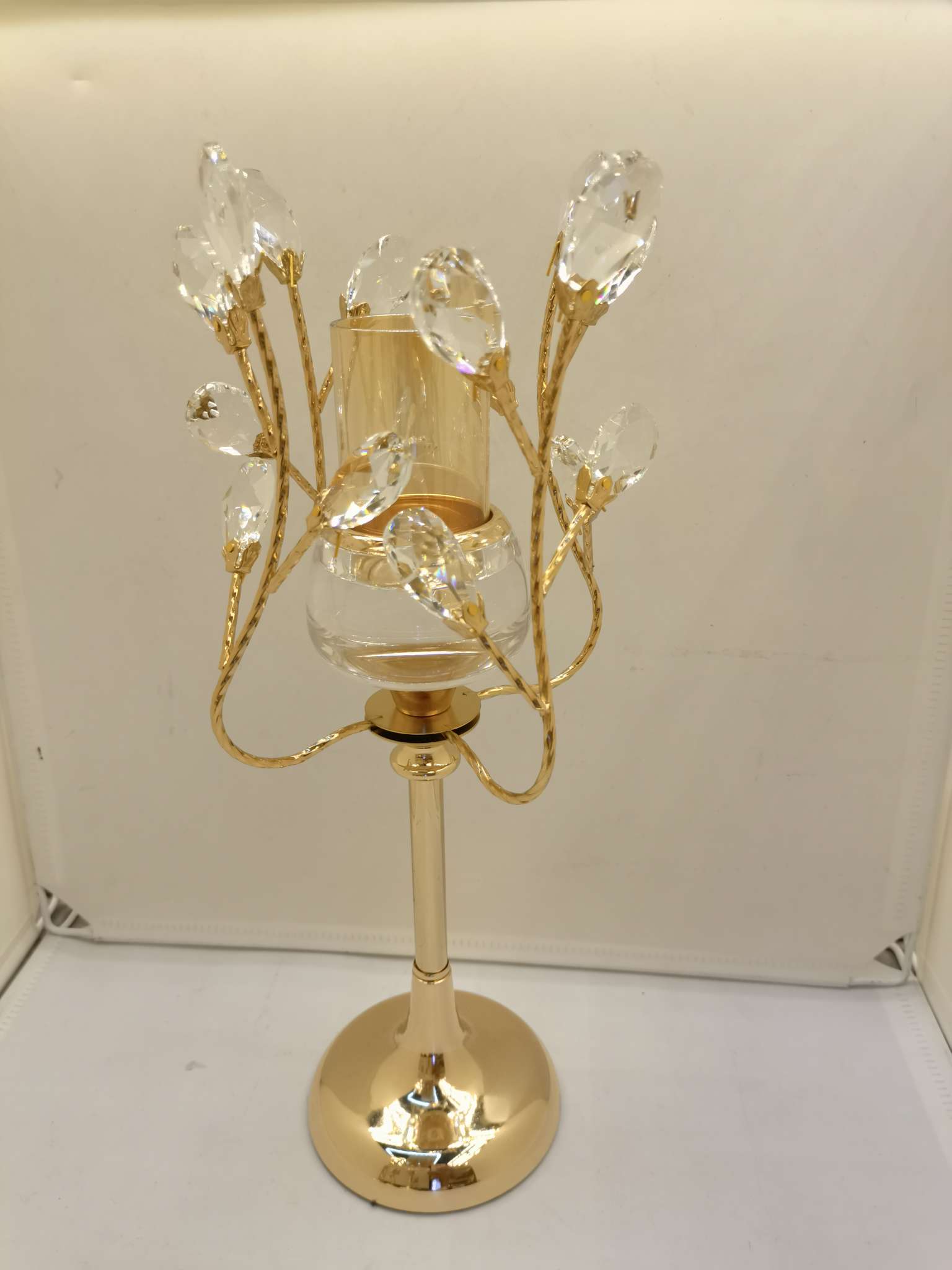 欧式香薰蜡烛台水晶烛台摆件轻奢华美式家用餐桌烛光晚餐道具浪漫香详情图2