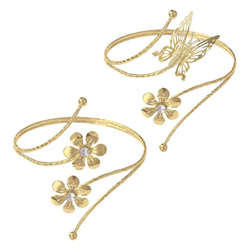Cross-border best-selling item: Metal shining, irregular opening shape, adjustable, handcrafted ladies' arm bracelet, wristband Application Scenario