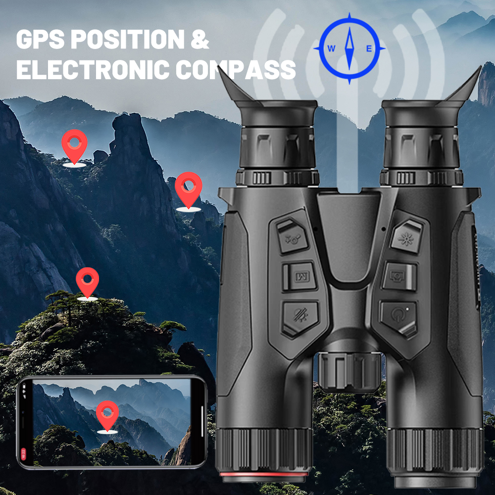 Newest Multispectral Thermal Imaging Binoculars Built GPS 1000m LRF Laser Distance Measuring 850nm Infrared Night Vision Hunting Item Picture