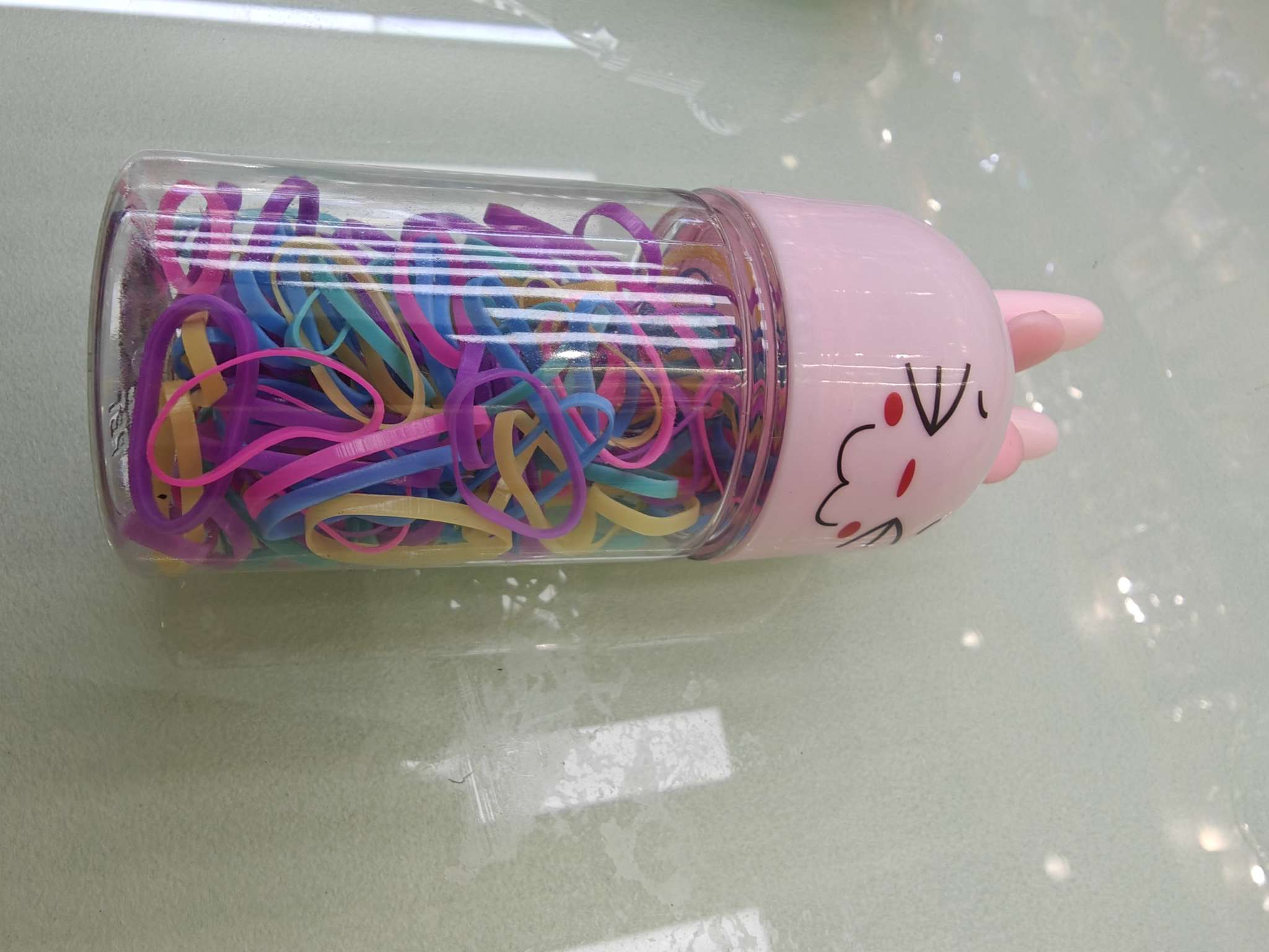 Mid-tube cartoon rubber band