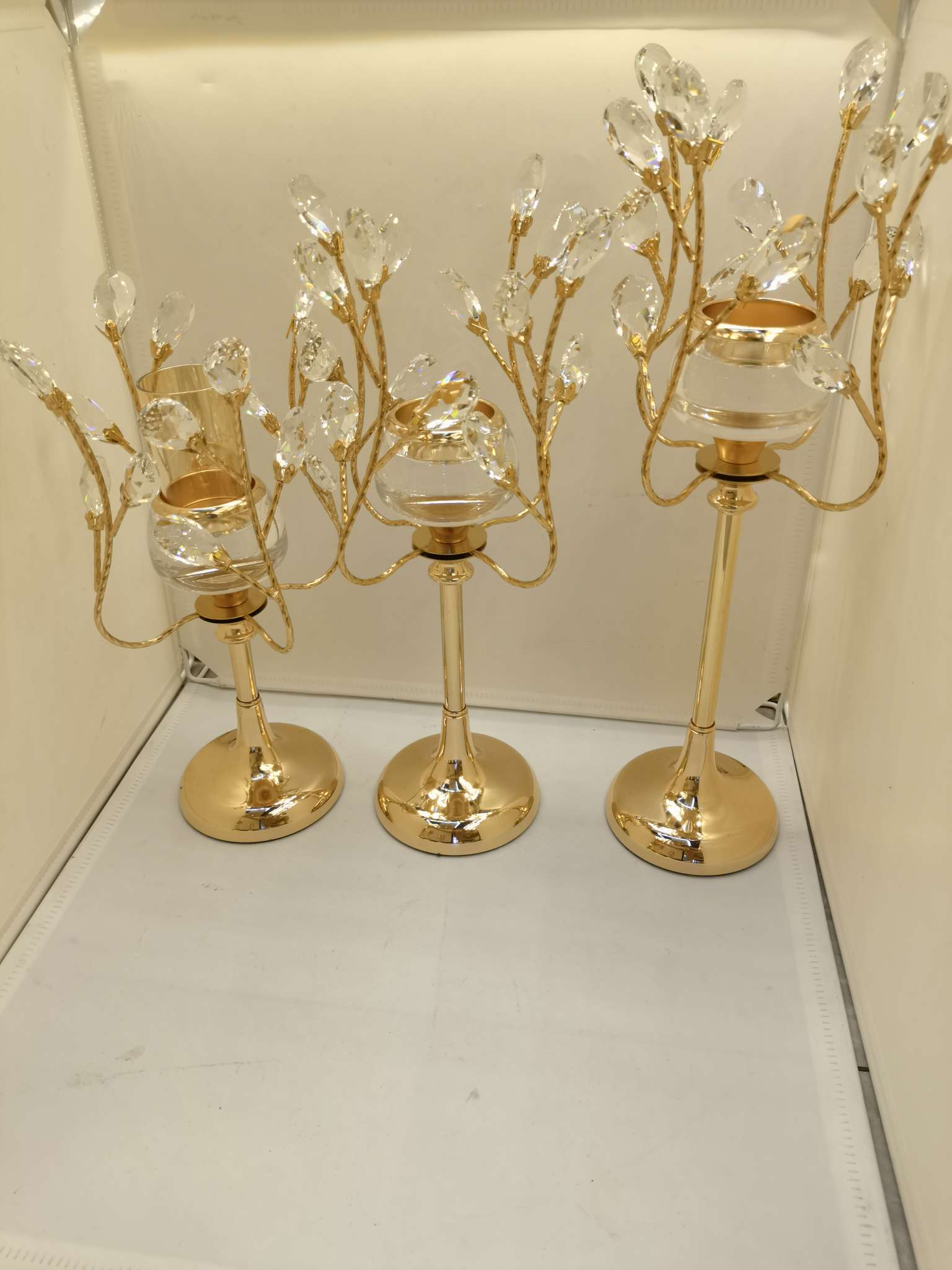 欧式香薰蜡烛台水晶烛台摆件轻奢华美式家用餐桌烛光晚餐道具浪漫香详情图4