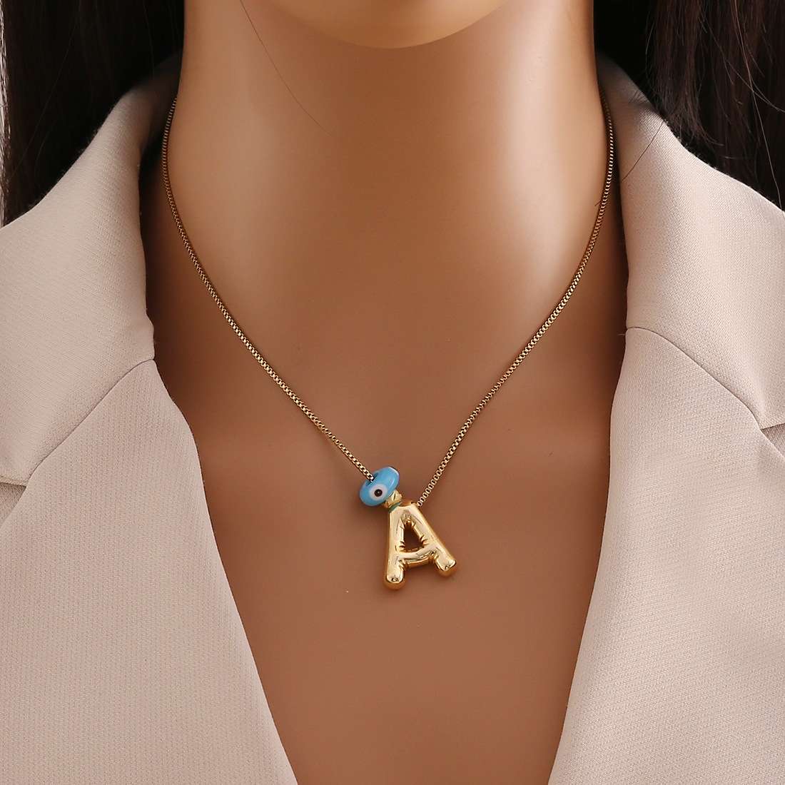 欧美流行钛钢饰品，字母项链，爆款