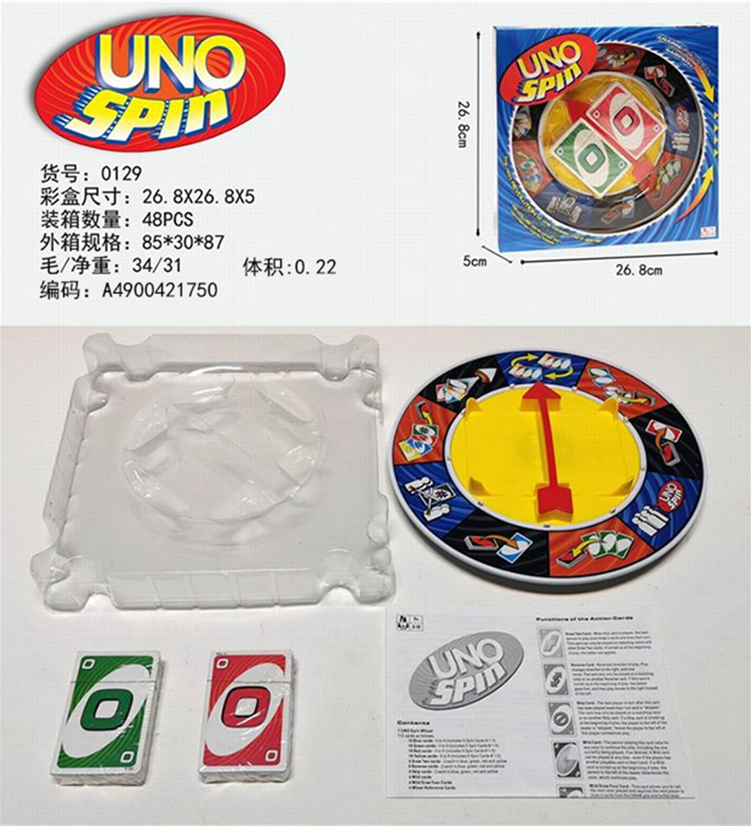 English UNO PHASE 10 cards English UNO SPIN turntable game puzzle toy