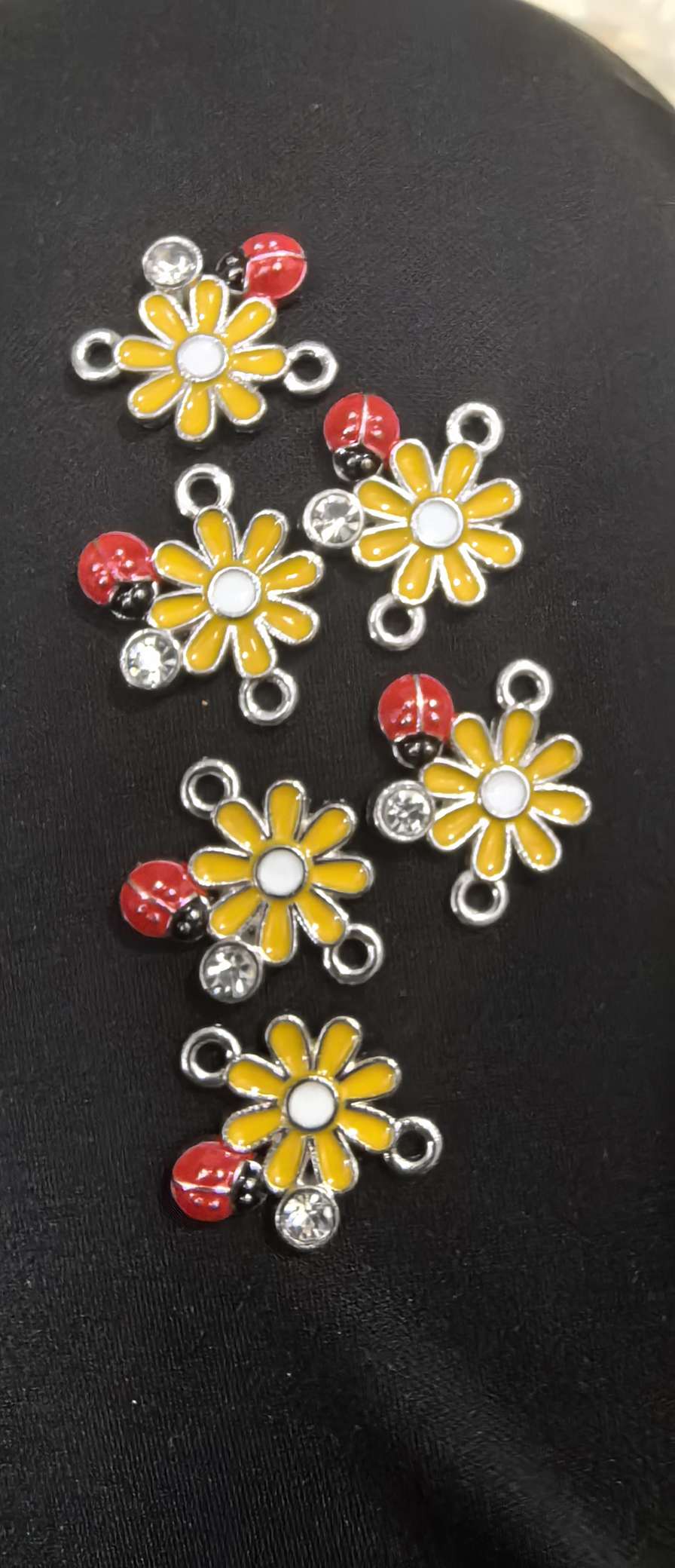 Chrysanthemum ladybug pendant