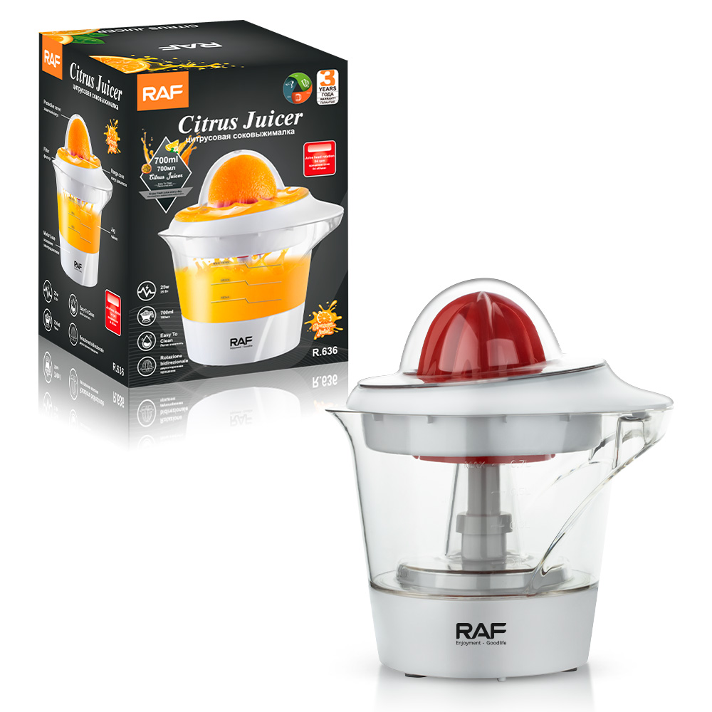 RAF European Standard cross-border electric freshly squeezed orange machine, household automatic juicer, Lemon and orange juice machine, small and portable R.636 details Picture