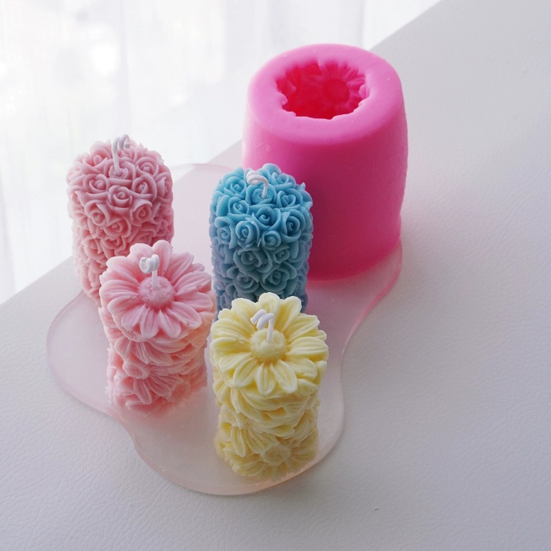 Ins-style irregular-shaped candle silicone mold DIY three-dimensional geometric scented candle artistic atmosphere decorative item candle mold souvenir mold details Picture